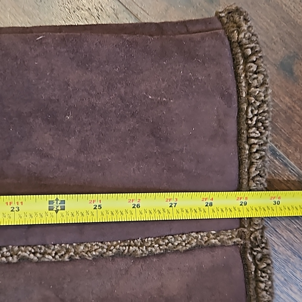 LL Bean Women’s Faux Suede Button Up barn penny lane rustic Coat medium - Picture 7 of 11
